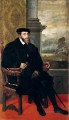 ティツィアーノ・ティツィアーノ着席のカール 5 世の肖像